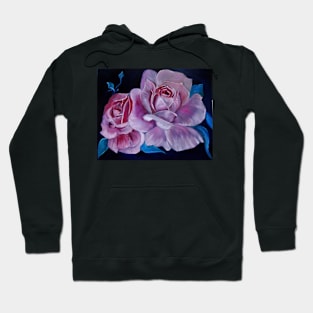 Velvety Pink Rose Petals Hoodie